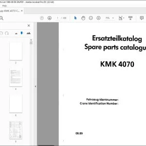 KRUPP KMK 4070 Truck Crane Parts List Manual EN DE PDF