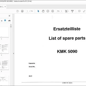 KRUPP KMK 5090 Truck Crane Parts Manual 2085761 EN_DE - PDF DOWNLOAD