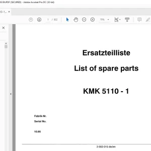 KRUPP KMK 5110-1 Truck Crane Parts Manual 3003015 EN_DE - PDF DOWNLOAD