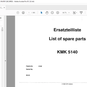 KRUPP KMK 5140 Truck Crane Parts Manual 2302075 EN_DE - PDF DOWNLOAD