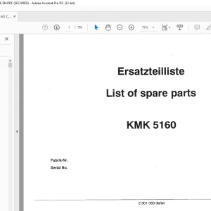 KRUPP KMK 5160 Truck Crane Parts Manual 2301060 EN_DE - PDF DOWNLOAD