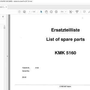 KRUPP KMK 5160 Truck Crane Parts Manual 2302827 EN_DE - PDF DOWNLOAD