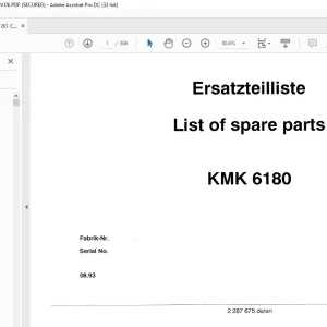 KRUPP KMK 6180 Truck Crane Parts Manual 2287675 EN_DE - PDF DOWNLOAD