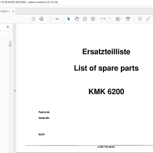 KRUPP KMK 6200 Truck Crane Parts Manual 2085705 EN_DE - PDF DOWNLOAD