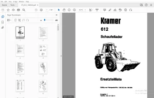 Kramer 612 Schaufellader Ersatzteilliste_106302 - PDF DOWNLOAD