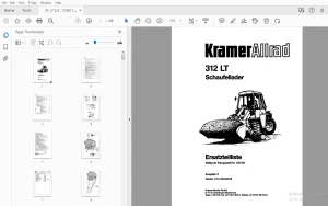 Kramer Allrad 312 LT  Schaufellader Ersatzteilliste_120501 - PDF