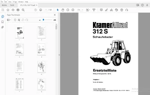 Kramer Allrad 312 S  Schaufellader Ersatzteilliste_103710 - PDF