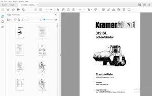 Kramer Allrad 312 SL Schaufellader Ersatzteilliste_114401 - PDF