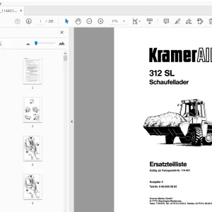 Kramer Allrad 312 SL Schaufellader Ersatzteilliste_114401 - PDF