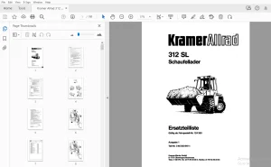 Kramer Allrad 312 SL Schaufellader Ersatzteilliste_124363 - PDF
