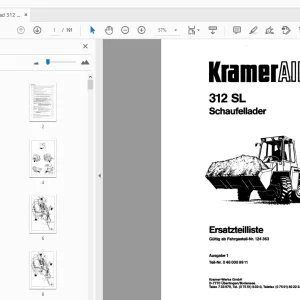 Kramer Allrad 312 SL Schaufellader Ersatzteilliste_124363 - PDF