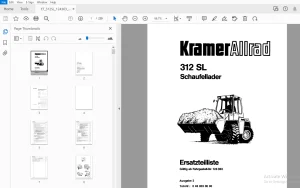 Kramer Allrad 312 SL Schaufellader Ersatzteilliste_124363 - PDF