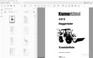 Kramer Allrad 416 S Baggerlader Ersatzteilliste_107701 - PDF