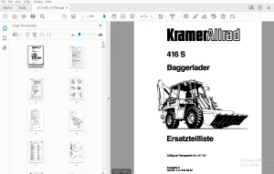 Kramer Allrad 416 S Baggerlader Ersatzteilliste_107787 - PDF