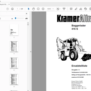 Kramer Allrad 416 S Baggerlader Ersatzteilliste_416 55 0001 - PDF