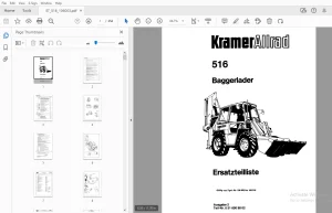 Kramer Allrad 516 Baggerlader Ersatzteilliste_106003 - PDF DOWNLOAD