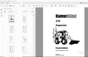 Kramer Allrad 516 Baggerlader Ersatzteilliste_108317 - PDF