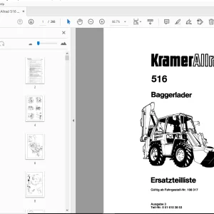 Kramer Allrad 516 Baggerlader Ersatzteilliste_108317 - PDF
