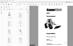 Kramer Allrad 612 Schaufellader Ersatzteilliste_106367 - PDF DOWNLOAD