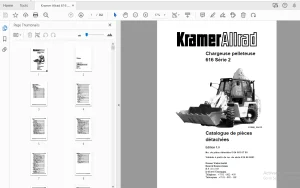 Kramer Allrad 616 Serie 2 Chargeuse pelleteuse Catalogue de pièces détachées - PDF
