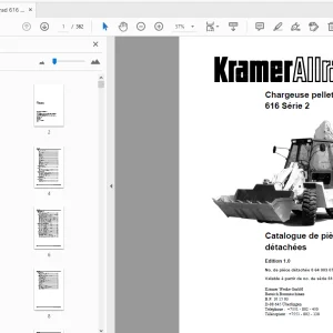 Kramer Allrad 616 Serie 2 Chargeuse pelleteuse Catalogue de pièces détachées - PDF