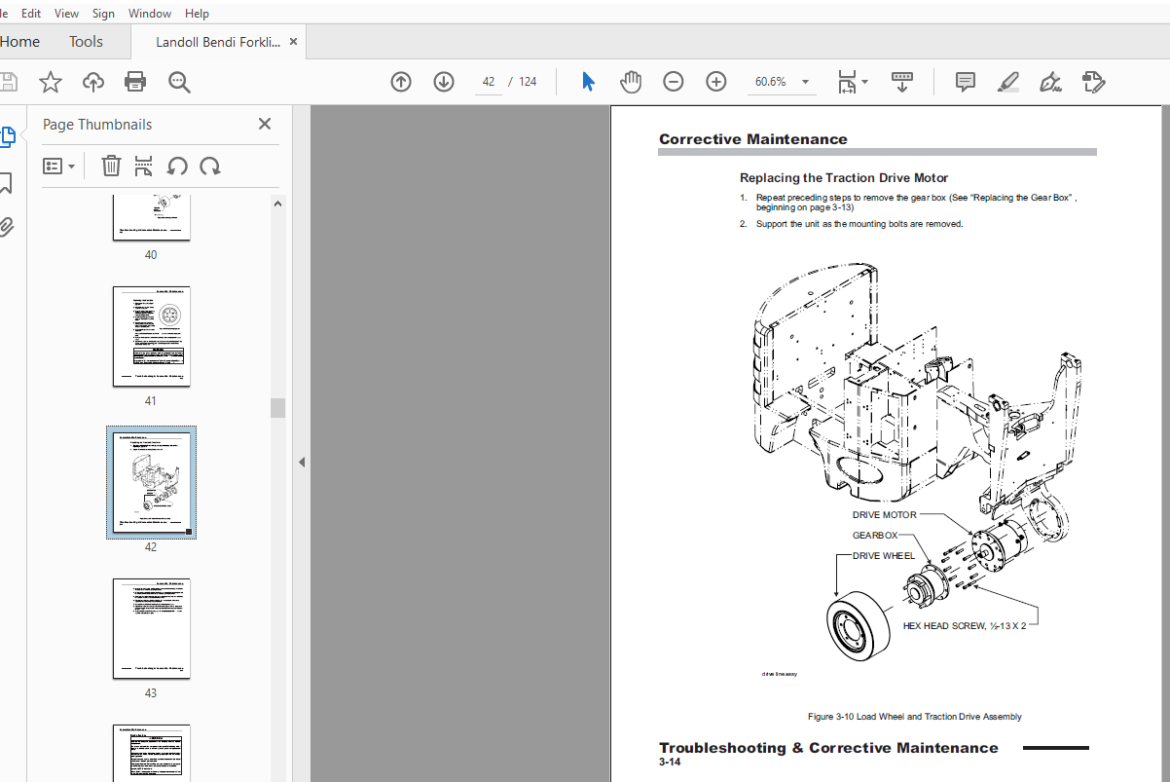 Landoll Bendi 3 Wheel FORKLIFT TROUBLESHOOTING & MAINTENANCE MANUAL ...