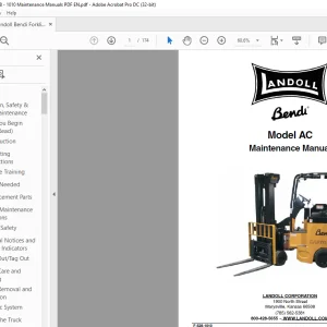 Landoll Bendi AC Maintenance Manual F-528-1010 - PDF DOWNLOAD