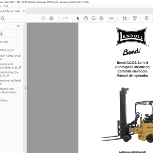 Landoll Bendi AC/DS Serie 6 Manual del operador F-940-R0