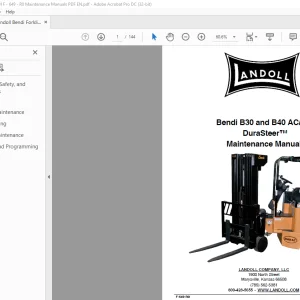 Landoll Bendi B30 and B40 ACDS DuraSteer™ Maintenance Manual