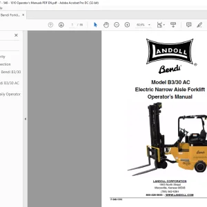 Landoll Bendi B3/30 AC Operator’s Manual - PDF DOWNLOAD