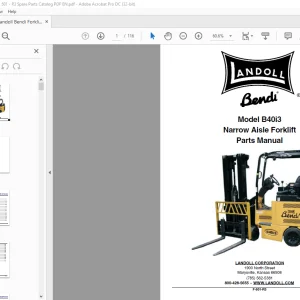 Landoll Bendi B40i3 Narrow Aisle Forklift Parts Manual - PDF DOWNLOAD