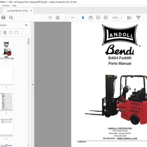 Landoll Bendi B40i4 Forklift Parts Manual F-909-0219 PDF