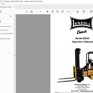 Landoll Bendi B40i4 Operator’s Manual F-580-R1 - PDF DOWNLOAD