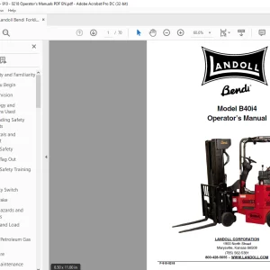 Landoll Bendi B40i4 Operator’s Manual F-910-0218 - PDF DOWNLOAD