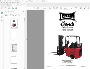 Landoll Bendi B40i5 Forklift Parts Manual  - PDF DOWNLOAD