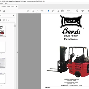 Landoll Bendi B40i5 Forklift Parts Manual F-807-0619 - PDF DOWNLOAD