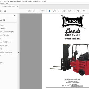 Landoll Bendi B40i5 Forklift Parts Manual  F-807-0720 - PDF DOWNLOAD