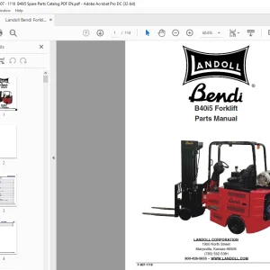 Landoll Bendi B40i5 Forklift Parts Manual F-807-1118 PDF