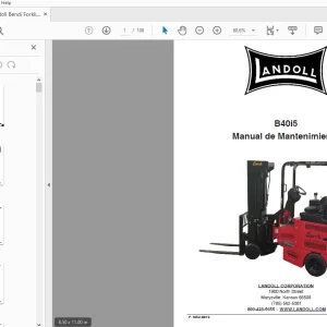 Landoll Bendi Forklift B40i5 Manual de Mantenimiento PDF