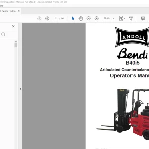 Landoll Bendi B40i5 Operator’s Manual F-808-0419 - PDF DOWNLOAD