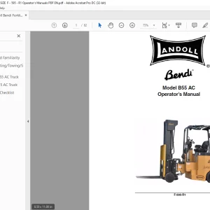 Landoll Bendi B55 AC Operator’s Manual - PDF DOWNLOAD