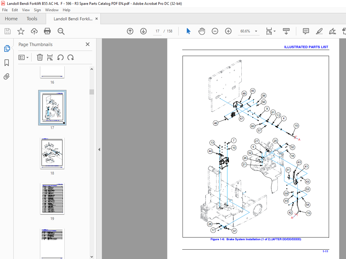 Landoll Bendi B55ac   B55ac Hl Forklift Parts Manual - Heydownloads 