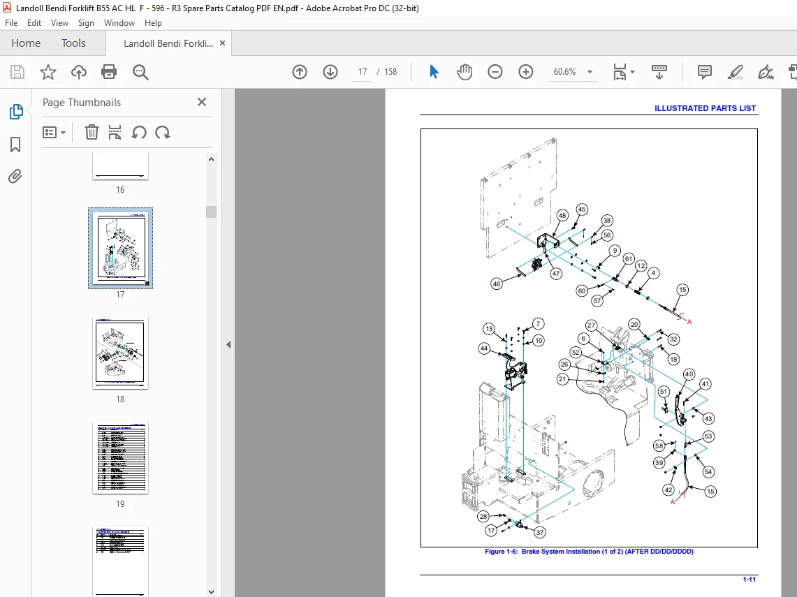 Landoll Bendi B55AC / B55AC HL Forklift Parts Manual - Image 3