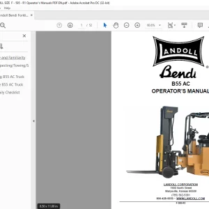 Landoll Bendi B55AC Operator’s Manual F-595-R0 - PDF DOWNLOAD