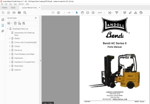 Landoll Bendi Forklift AC Series 6 Parts Manual F-855-0919  PDF
