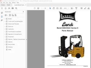 Landoll Bendi Forklift B3040AC Series 6 Parts Manual - PDF DOWNLOAD