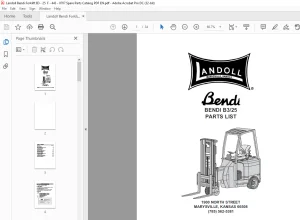Landoll Bendi Forklift B325 Parts Manual - PDF DOWNLOAD