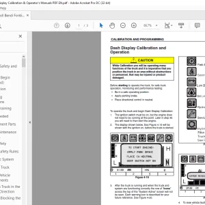 Landoll Bendi Forklift B40i3 Dash Display Calibration & Operator's Manual