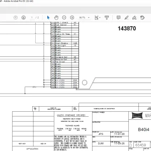 Landoll Bendi Forklift B40i4 Electrical schematic Manual 163230