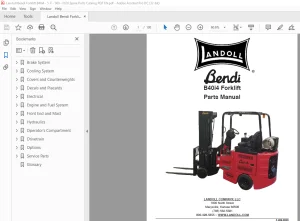 Landoll Bendi Forklift B40i4 Forklift Parts Manual - PDF DOWNLOAD